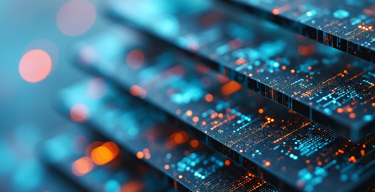 Makroaufnahme von Datenvisualisierung mit optischer Täuschung