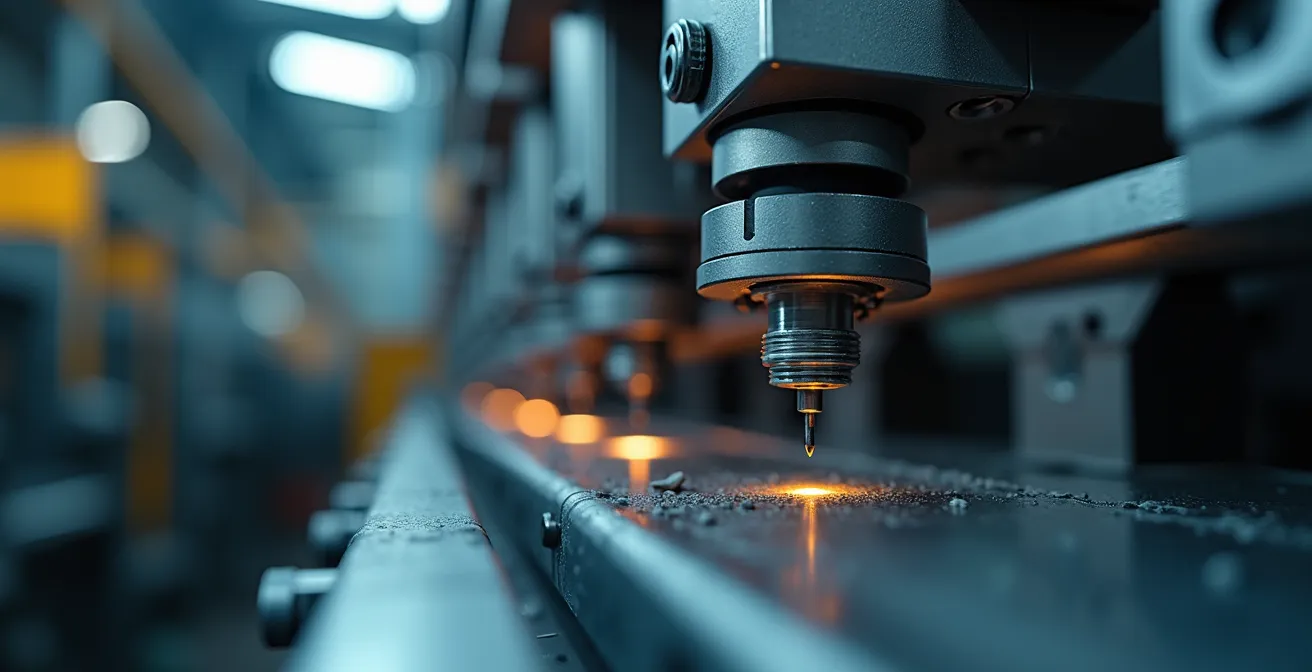 Energieeffiziente deutsche Fabrik mit Industrie 4.0 Technologie